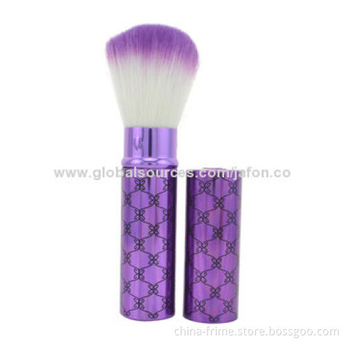 Professional Wholesale Purple Cosmetic Retractable Powder/Blush Brush, Pass SGS, OEM/ODM Orders